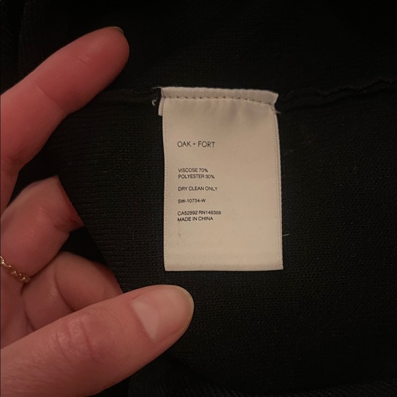 OAK + FORT Black Square Neck Knit Tank Top - Picture 6 of 6